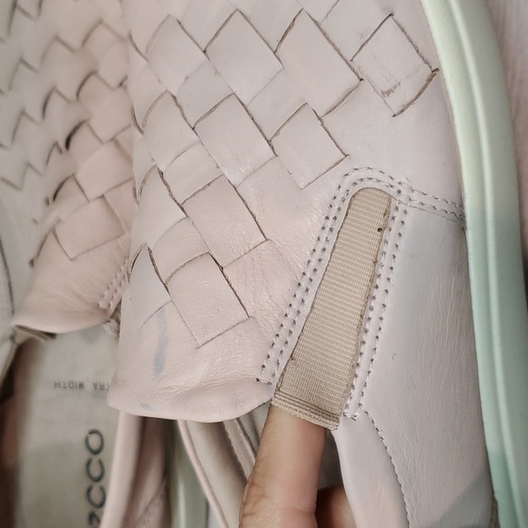 Ecco Womens Comfort Leather Loafer slide slip on shoes sz 42/11 Extra Wide - Picture 5 of 15